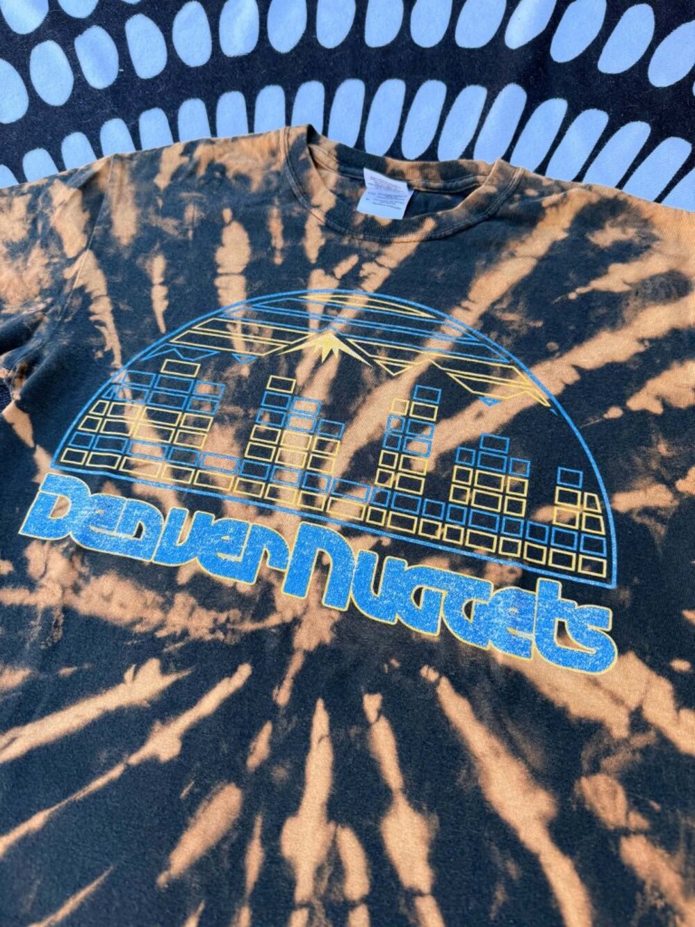 Custom Reverse Dyed Denver Nuggets T-Shirt